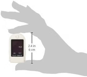 AccuMed CMS-50DL Finger Pulse Oximeter Blood Oxygen SpO2 Sports and Aviation Monitor - White