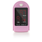 AccuMed CMS-50DL Finger Pulse Oximeter Blood Oxygen SpO2 Sports and Aviation Monitor - Pink