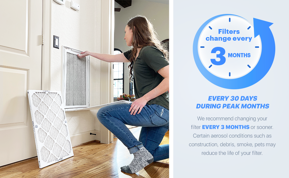 BNX TruFilter 18x24x1 Air Filter MERV 13 (4-Pack) - MADE IN USA - Electrostatic Pleated Air Conditioner HVAC AC Furnace Filters for Allergies, Pollen, Mold, Bacteria, Smoke, Allergen, MPR 1900 FPR 10
