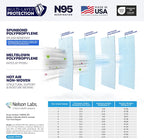 BNX N95 Mask NIOSH Certified MADE IN USA Particulate Respirator Protective Face Mask, Tri-Fold Cup/Fish Style, (10-Pack, Approval Number TC-84A-9362 / Model F95W) White