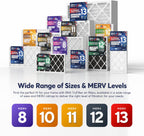 BNX TruFilter 20x25x1 MERV 13 Pleated Air Filter - Made in USA - Electrostatic Charged HVAC AC Furnace Filters - Removes Pollen, Mold, Bacteria, Smoke (6 Pack)