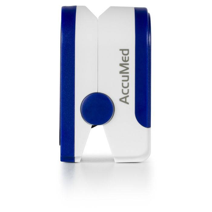 AccuMed CMS-50D Finger Pulse Oximeter Blood Oxygen SpO2 Sports and Aviation Monitor - Blue