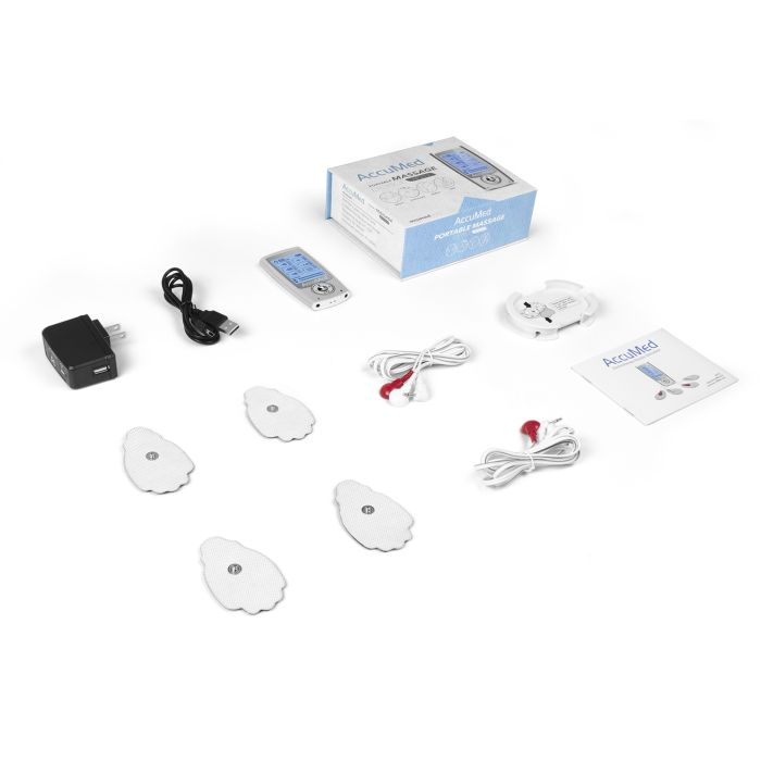 AccuMed AP212 Portable TENS Unit & Electronic Muscle Stimulator (EMS) Machine for Physical Pain Management Relief with 16 Therapy Modes for Back, Knee, Sciatica & More
