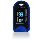 AccuMed CMS-50D Finger Pulse Oximeter Blood Oxygen SpO2 Sports and Aviation Monitor - Blue