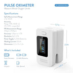 CMS50D4 Finger Pulse Oximeter Blood Oxygen SpO2 Sports and Aviation Monitor - White