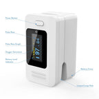 CMS50D4 Finger Pulse Oximeter Blood Oxygen SpO2 Sports and Aviation Monitor - White