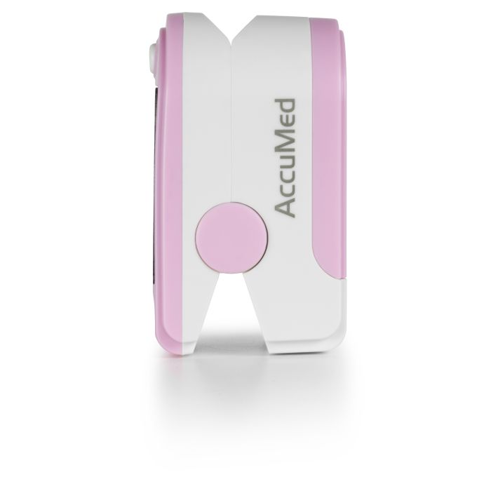 AccuMed CMS-50DL Finger Pulse Oximeter Blood Oxygen SpO2 Sports and Aviation Monitor - Pink