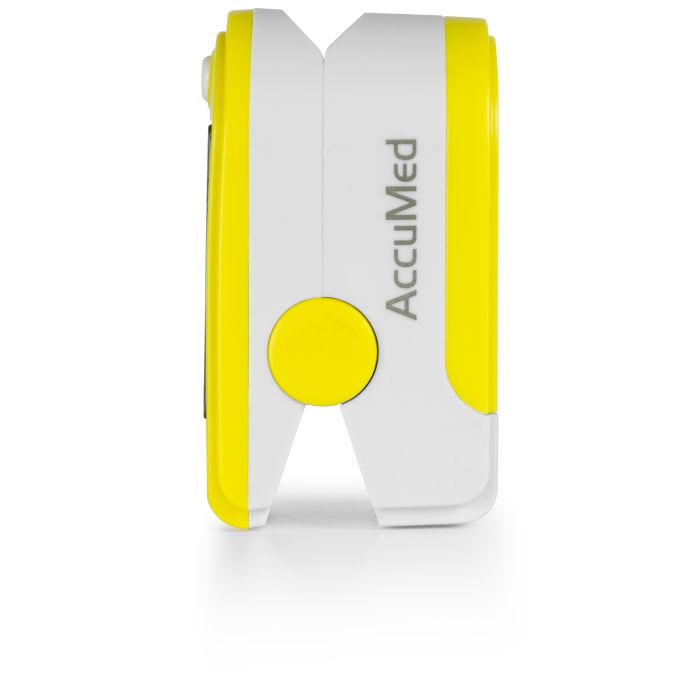 AccuMed CMS-50DL Finger Pulse Oximeter Blood Oxygen SpO2 Sports and Aviation Monitor - Yellow