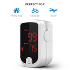 AccuMed AC-FS10E Finger Pulse Oximeter Blood Oxygen SpO2 Sports and Aviation Monitor - White