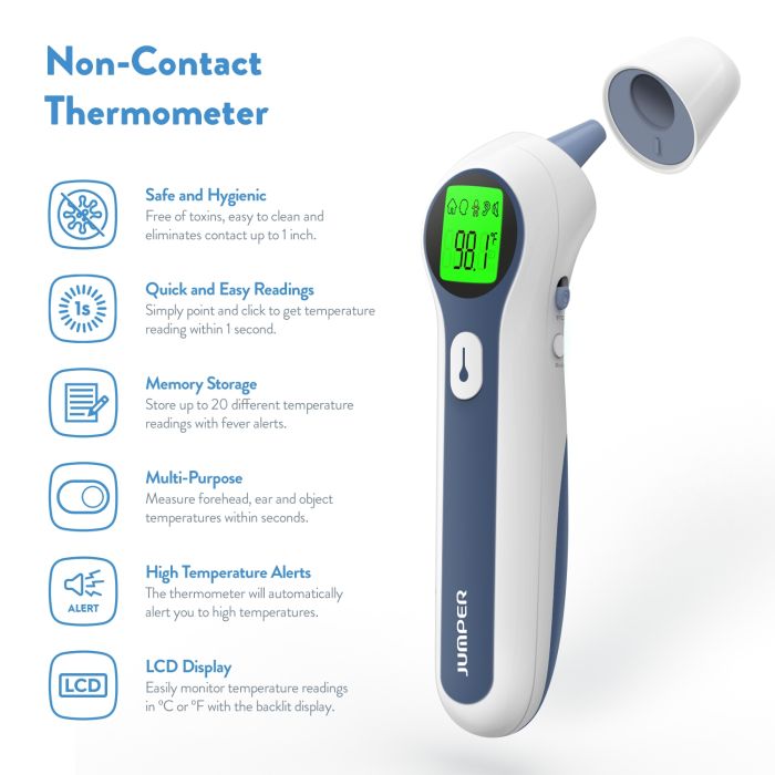 AccuMed Jumper Non-Contact Infrared Thermometer for Forehead (JPD-FR300) FDA Cleared