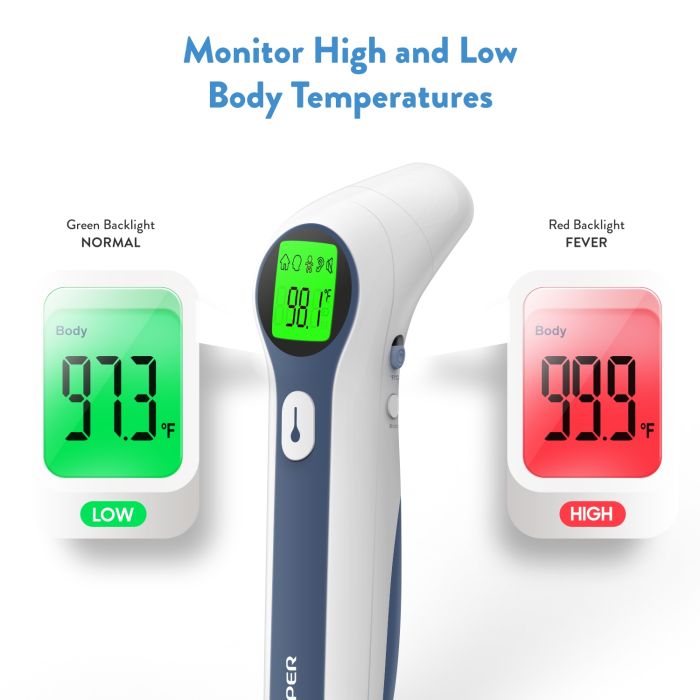 AccuMed Jumper Non-Contact Infrared Thermometer for Forehead (JPD-FR300) FDA Cleared