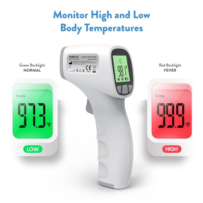 AccuMed Jumper Non-Contact Infrared Thermometer for Forehead (JPD-FR202) FDA Cleared