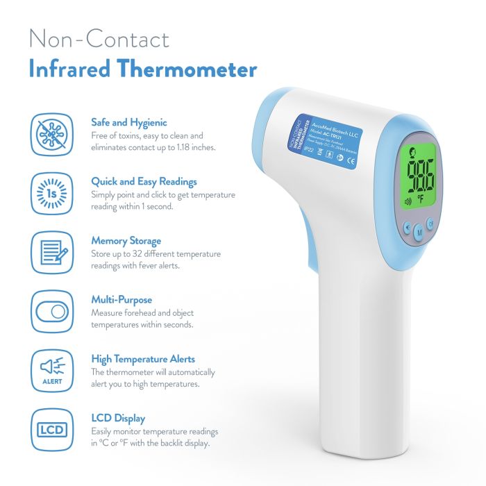 AccuMed Non-Contact Infrared Thermometer - FDA Cleared (AC-TR121)