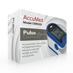 AccuMed CMS-50D Finger Pulse Oximeter Blood Oxygen SpO2 Sports and Aviation Monitor - Blue