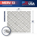 BNX TruFilter 18x24x1 Air Filter MERV 13 (4-Pack) - MADE IN USA - Electrostatic Pleated Air Conditioner HVAC AC Furnace Filters for Allergies, Pollen, Mold, Bacteria, Smoke, Allergen, MPR 1900 FPR 10