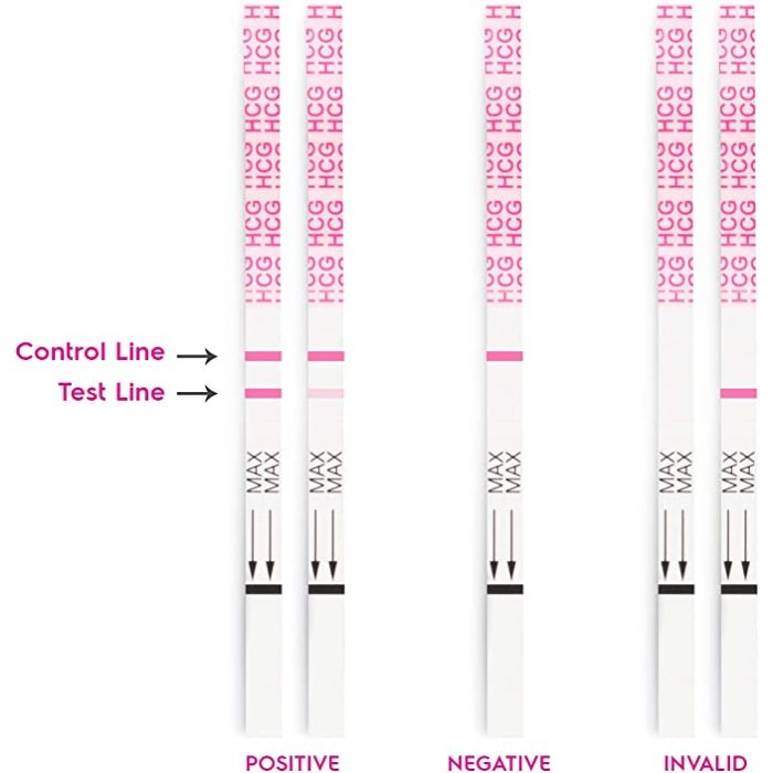 AccuMed 25-Count Pregnancy (HCG) Test Strips, Clear and Accurate Results, 99% Accurate