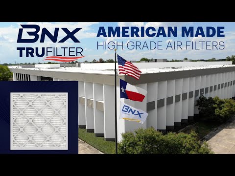 BNX TruFilter 20x25x1 MERV 13 Pleated Air Filter - Made in USA - Electrostatic Charged HVAC AC Furnace Filters - Removes Pollen, Mold, Bacteria, Smoke (4 Pack)