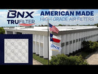 BNX TruFilter 20x25x1 MERV 13 Pleated Air Filter - Made in USA - Electrostatic Charged HVAC AC Furnace Filters - Removes Pollen, Mold, Bacteria, Smoke (4 Pack)