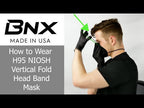 BNX N95 Mask NIOSH Certified MADE IN USA Particulate Respirator Protective Face Mask (10-Pack, Approval Number TC-84A-9315 / Model H95B) Black