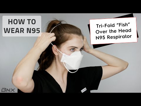 BNX N95 Mask NIOSH Certified MADE IN USA Particulate Respirator Protective Face Mask, Tri-Fold Cup/Fish Style, (10-Pack, Approval Number TC-84A-9362 / Model F95W) White