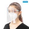 AccuMed 20-Pack Protective Face Shield with Glasses Frame, Fully Transparent Face Shield (20-count)