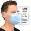 BNX 20-Pack KN95 E95 Protective Face Mask, Disposable Particulate Mask Made in USA, Protection Against Dust, Pollen and Haze, Light Blue  (20 Pack) (Earloop) (Model: E95)