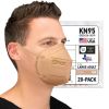 BNX 20-Pack KN95 E95 Protective Face Mask, Disposable Particulate Mask Made in USA, Protection Against Dust, Pollen and Haze, Tan (20 Pack) (Earloop) (Model: E95) Adult Large