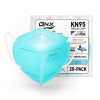 BNX 20-Pack KN95 E95M Protective Face Mask, Disposable Particulate Mask Made in USA, Protection Against Dust, Pollen and Haze, Teal (20 Pack) (Earloop) (Model: E95M)