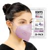 BNX 20-Pack KN95 E95M Protective Face Mask, Disposable Particulate Mask Made in USA, Protection Against Dust, Pollen and Haze, Violet (20 Pack) (Earloop) (Model: E95M)