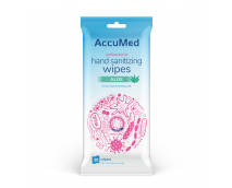 AccuMed Antibacterial Hand Sanitizing Wipes with Aloe Vera, 30-count (AC-AFW-30PP)