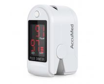 AccuMed CMS-50DL Finger Pulse Oximeter Blood Oxygen SpO2 Sports and Aviation Monitor - White