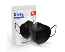 30-Pack AccuMed KN95 Face Mask, Protective Face Mask, Disposable Mask, GB2626-2019, Black