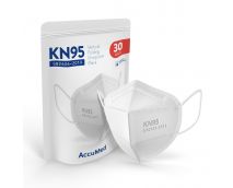 30-Pack AccuMed KN95 Face Mask, Protective Face Mask, Disposable Mask, GB2626-2019, White