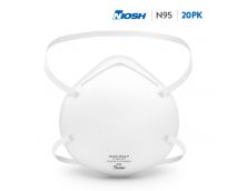20-Pack N95 Mask Respirators (NIOSH), Safety Face Masks, N95 Particulate Filtering Face Piece Respirators (20 Count)