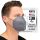 BNX 20-Pack KN95 E95 Protective Face Mask, Disposable Particulate Mask Made in USA, Protection Against Dust, Pollen and Haze, Gray (20 Pack) (Earloop) (Model: E95) Adult Large