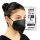 BNX 20-Pack KN95 E95M Protective Face Mask, Disposable Particulate Mask Made in USA, Protection Against Dust, Pollen and Haze, Black (20 Pack) (Earloop) (Model: E95M)