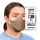 BNX 20-Pack KN95 Face Masks, Disposable Particulate KN95 Mask Made in USA, Tri-Fold Cup/Fish Style, Brown