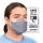 BNX 20-Pack KN95 Face Masks, Disposable Particulate KN95 Mask Made in USA, Tri-Fold Cup/Fish Style, Gray