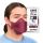 BNX 20-Pack KN95 Face Masks, Disposable Particulate KN95 Mask Made in USA, Tri-Fold Cup/Fish Style, Red