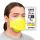 BNX 20-Pack KN95 Face Masks, Disposable Particulate KN95 Mask Made in USA, Tri-Fold Cup/Fish Style, Yellow