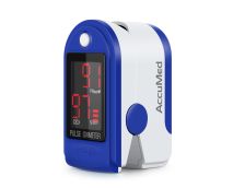 AccuMed CMS-50DL Finger Pulse Oximeter Blood Oxygen SpO2 Sports and Aviation Monitor - Blue