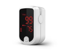 AccuMed AC-FS10E Finger Pulse Oximeter Blood Oxygen SpO2 Sports and Aviation Monitor - White